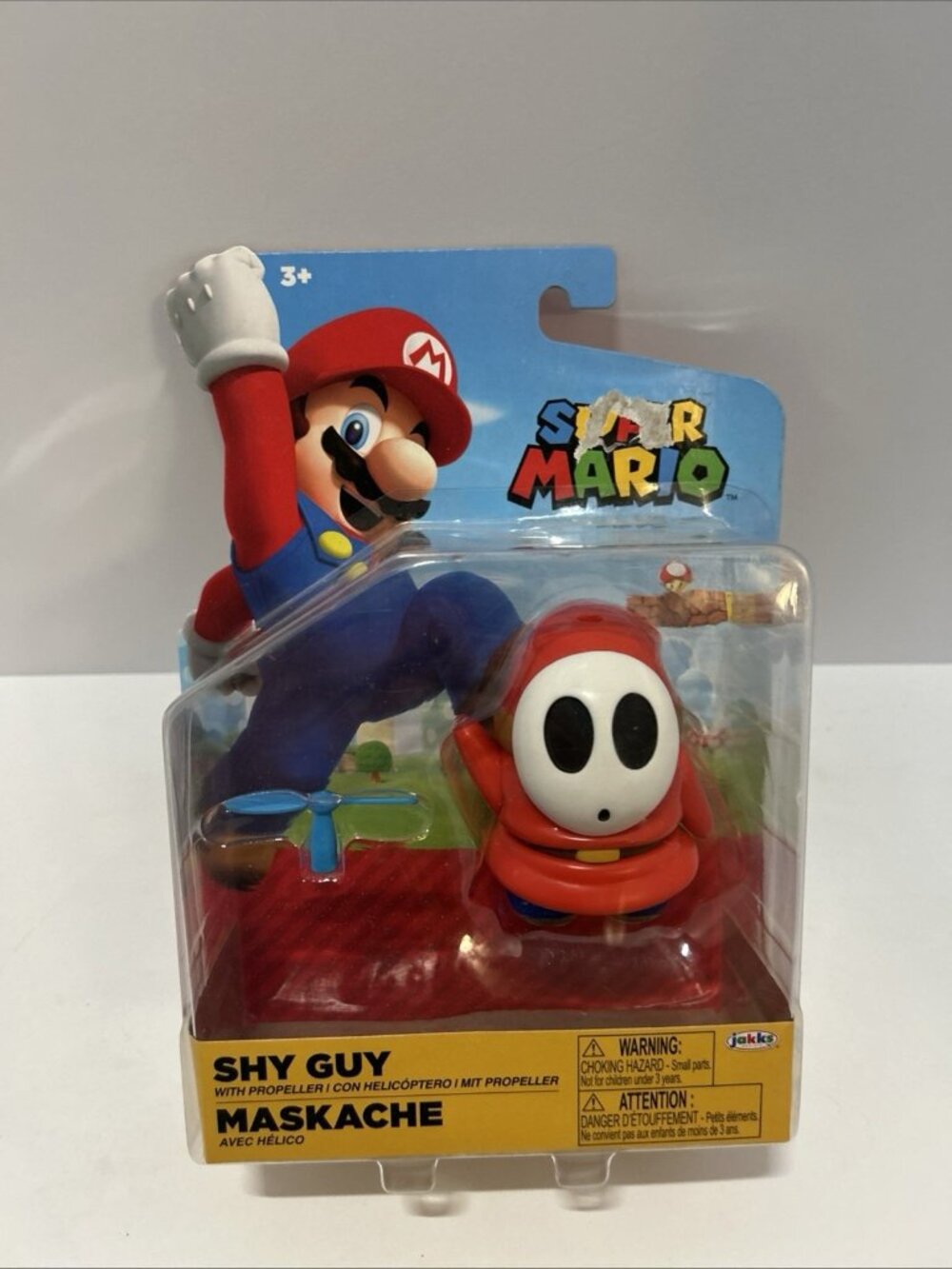 Jakks Pacific Super Mario SHY GUY 4" Figure Nintendo Damage Wear Read Sealed